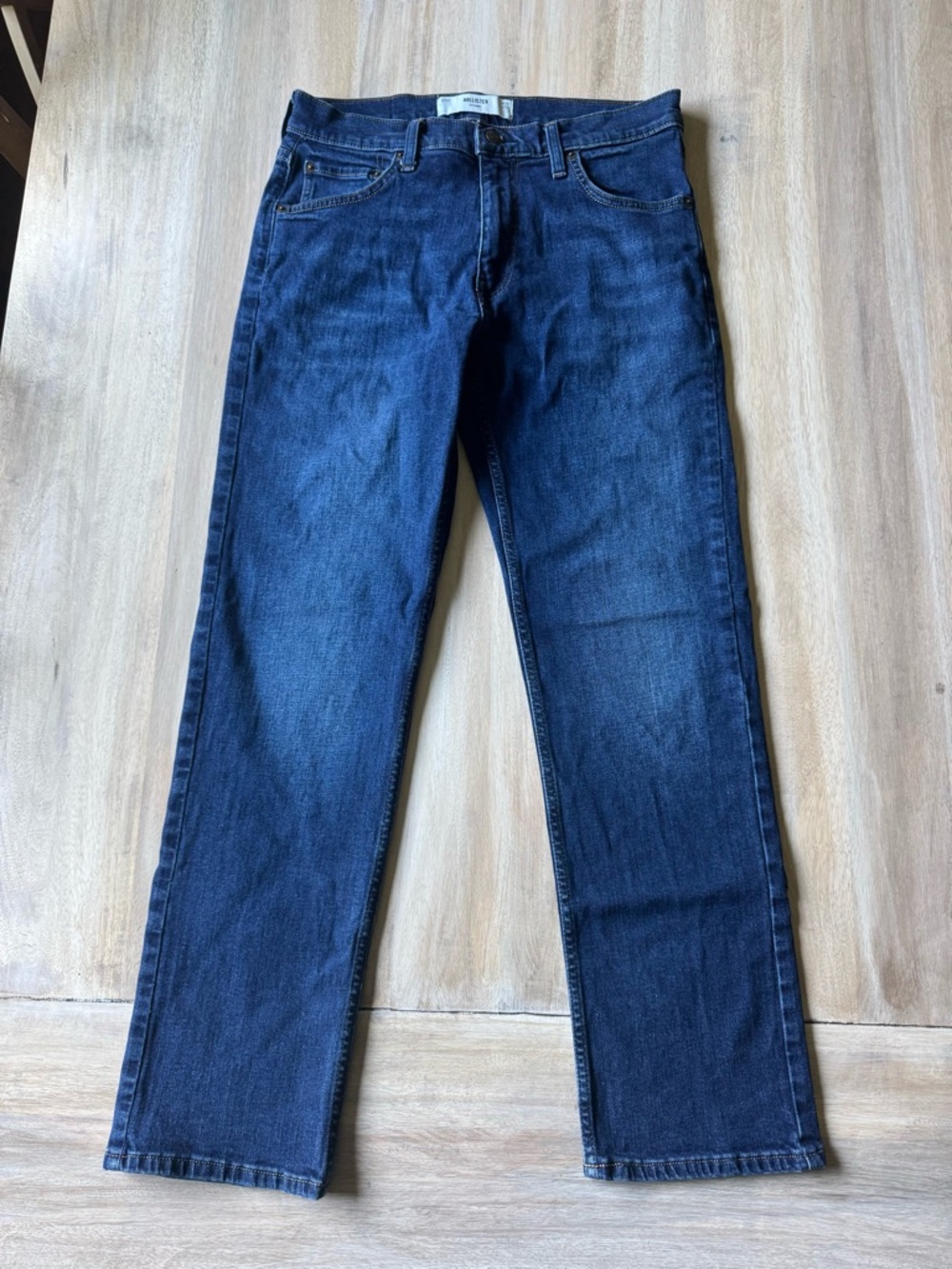 Hollister Men's Straight Dark Blue Jeans